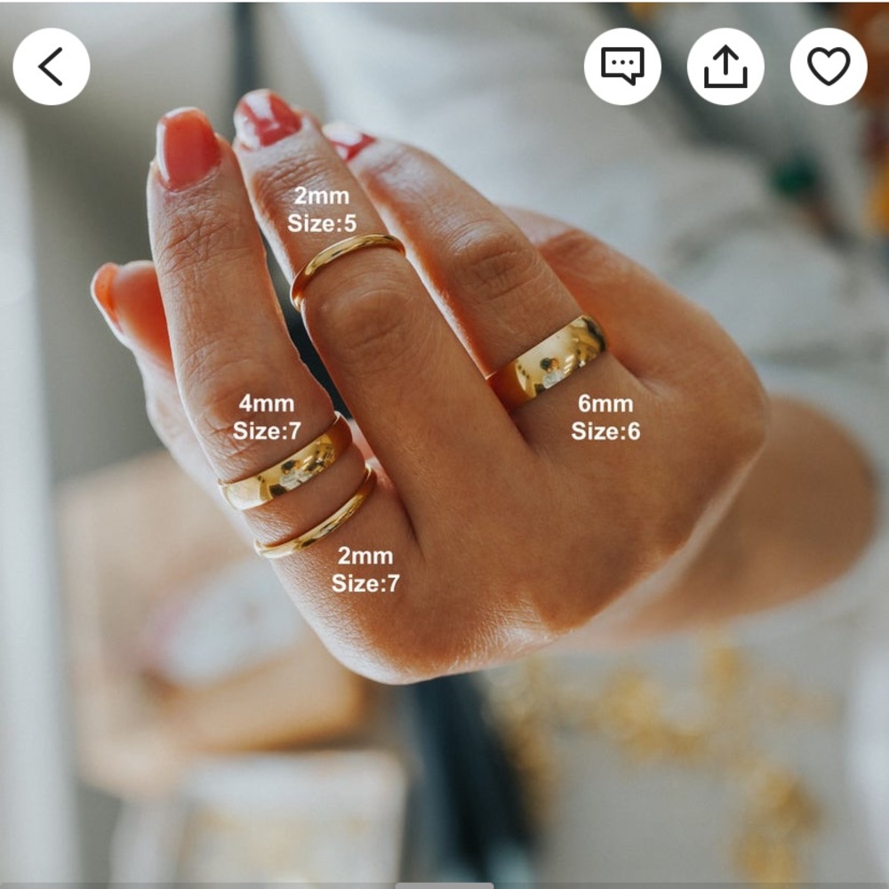 18K Gold FILLED Stainless Steel Ring